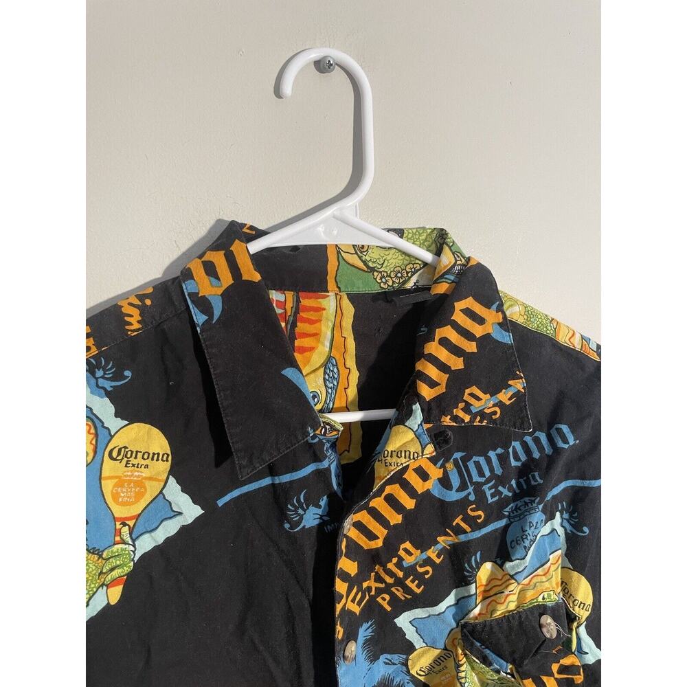 Quietly Making Noise Corona Extra Button Up Short Sleeve T-Shirt Men’s Size L - Picture 2 of 10